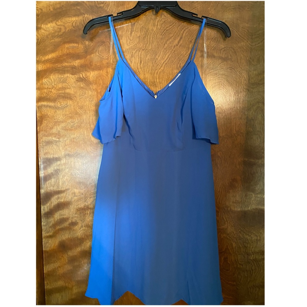 Brand new blue shoulder cutout dress